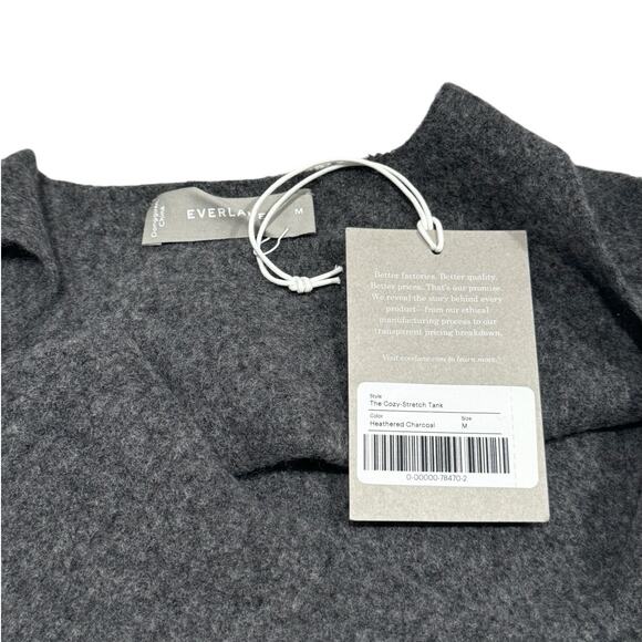 NWT! Everlane The Cozy Stretch Tank Crop Gray Top - Size Medium - Picture 6 of 6